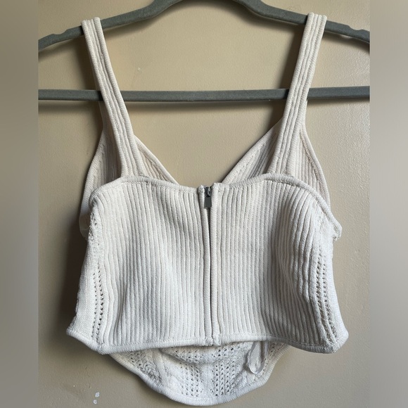 NWOT GARAGE bralette ribbed crop top super cute size L boho festival - Picture 5 of 7